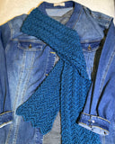 Handmade Scarf #12 - real teal 6" x 60"