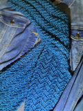 Handmade Scarf #12 - real teal 6" x 60"