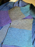 Handmade Scarf #17 - purple blue green 9" x 60"