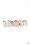 Bubble Blast - Brown & Silver Circles Stretchy Bracelet