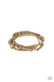 Industrial Instincts - Brass Beads Spring-like Stretchy Bracelet Stack