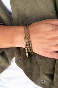 Industrial Instincts - Brass Beads Spring-like Stretchy Bracelet Stack