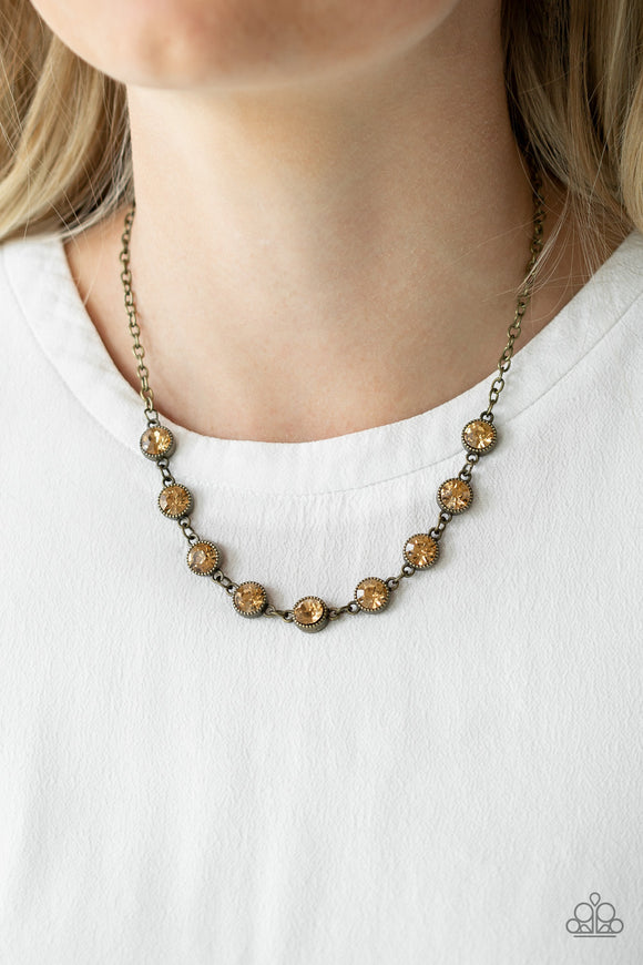 Starlit Socials - Brass Necklace