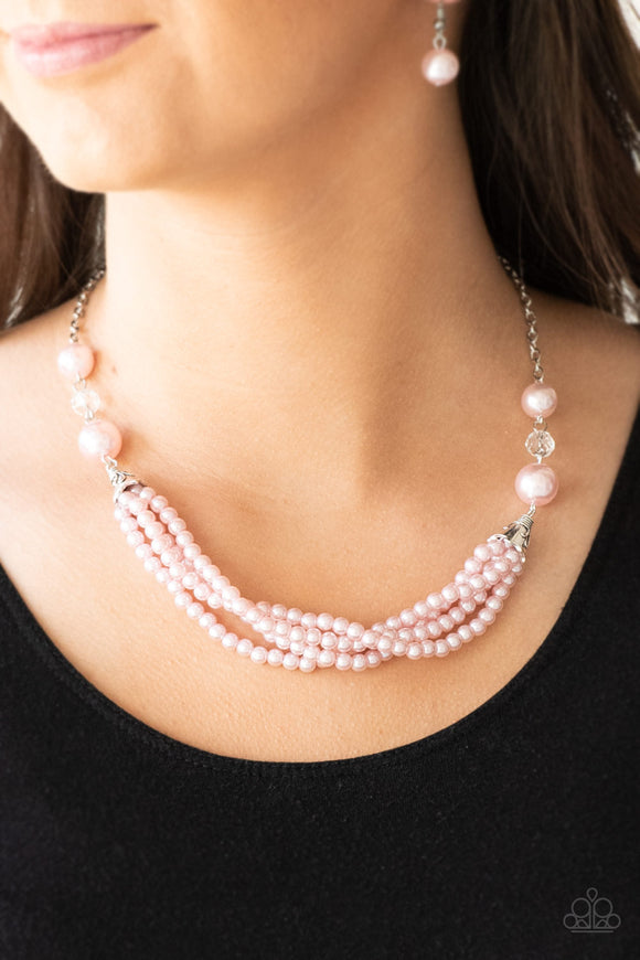 One-WOMAN Show - Pink Pearl Layered Short Necklace