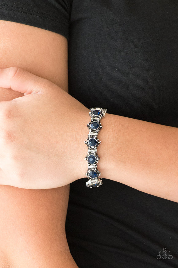 Strut Your Stuff - Blue Gems Stretchy Bracelet