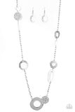 Metro Scene - Silver Smooth & Textured Chain Link Medium Length Necklace