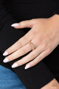 Daisy Dapper - Dainty Rose Gold Daisy Skinny Stretchy Band Ring