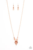 Trendsetting Trinket - Shiny Blush Copper Dainty Bars Necklace