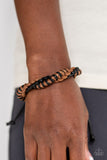 Outdoor Expedition - Brown & Black Cords Twisted Men's/Unisex Pull String Bracelet