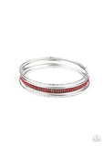 Heap It On - Red Gems Bangle Bracelet