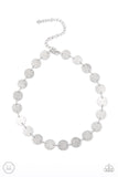 Reflection Detection - Silver Discs Choker Necklace