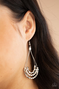 Off The Blocks Shimmer - Silver Earrings