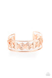 WEAVE An Impression - Shiny Blush Copper Wavy Cuff Bracelet