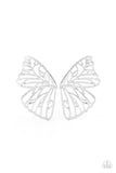 Butterfly Frills - Silver Butterfly Earrings