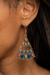 Paparazzi Accessories blue orange triangular tribal