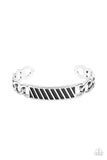 Keep Your Guard Up - Silver Chain Link Men's/Unisex Cuff Bracelet