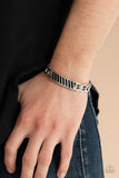 Keep Your Guard Up - Silver Chain Link Men's/Unisex Cuff Bracelet