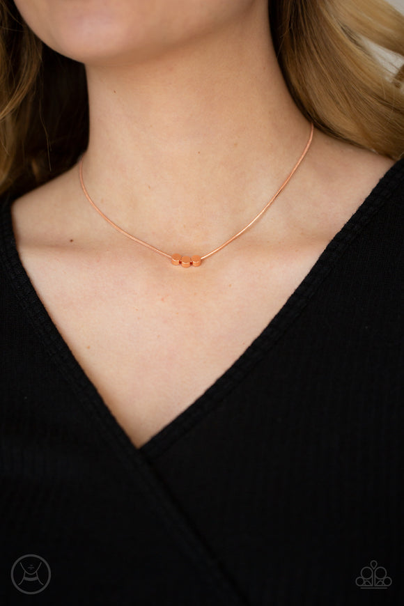 Dynamically Dainty - Copper Choker Necklace