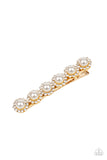 Polished Posh - Gold & White Pearl Alligator Hair Clip