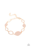 OVAL and Out - Rose Gold Discs & Open Oval Lobster Claw Bracelet