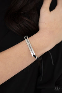 inspirational Paparazzi black pull string bracelet