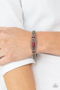 Locked in Luster - Red Hinge Bracelet