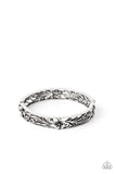 Hawaiian Essence - Silver Floral Filigree Cut-out Hinge Bracelet