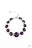 Lustrous Luminosity - Purple Gemstones Lobster Claw Bracelet