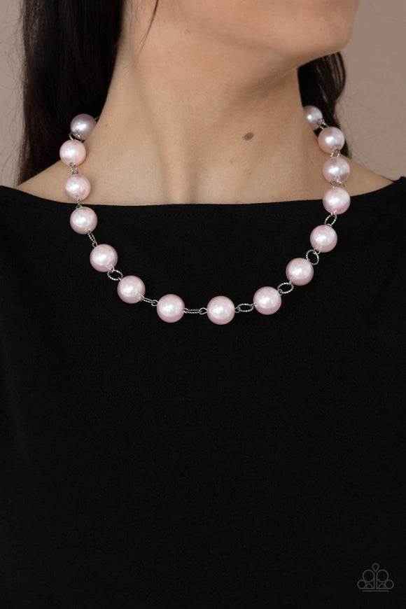 Ensconced in Elegance - Pink Pearl Necklace