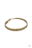 Perfect Present - Brass Engraved Bible Verse Twisted Bangle Bracelet