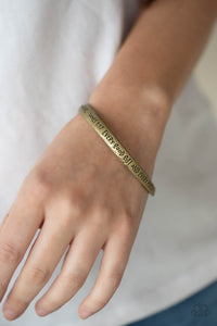 Perfect Present - Brass Engraved Bible Verse Twisted Bangle Bracelet