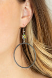 Work That Circuit - Multi Oil Spill Textured Circle Earrings