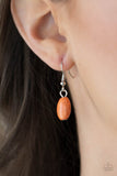 Natural Novice - Orange Wood, Stone * Shell-Like Tassel Necklace