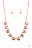 Mystical Majesty - Shiny Blush Copper Iridescent Gems Short Necklace