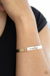 Sweetly Named - Dainty Gold "Mother" Cuff Bracelet