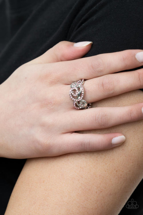 Melodic Motion - Baby Pink Swirling Dainty Ring