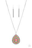 Retro Prairies - Multi Teardrop Long Necklace