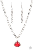 Gallery Gem - Red Dainty Pendant ShortNecklace