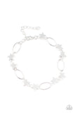 Stars and Sparks - Silver Stars & Ovals Lobster Claw Bracelet