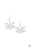 Lotus Ponds - Silver Lotus Cut-out Dangle Earrings