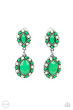 Positively Pampered - Green Clip-on Earrings