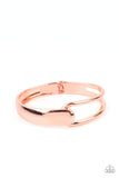 shiny blush copper hinge bracelet Paparazzi Accessories