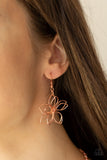 Flower Garden Fashionista - Shiny Blush Copper Wire-wrapped Flower Necklace