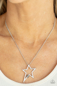 Light Up The Sky - Silver Star Pendant Dainty Short Necklace