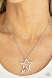 Light Up The Sky - Silver Star Pendant Dainty Short Necklace