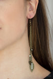 Chiming Leaflets - Brass Chain with Leaf Dangle Earrings