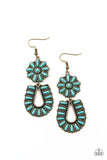 Badlands Eden - Brass & Turquoise Studded Earrings