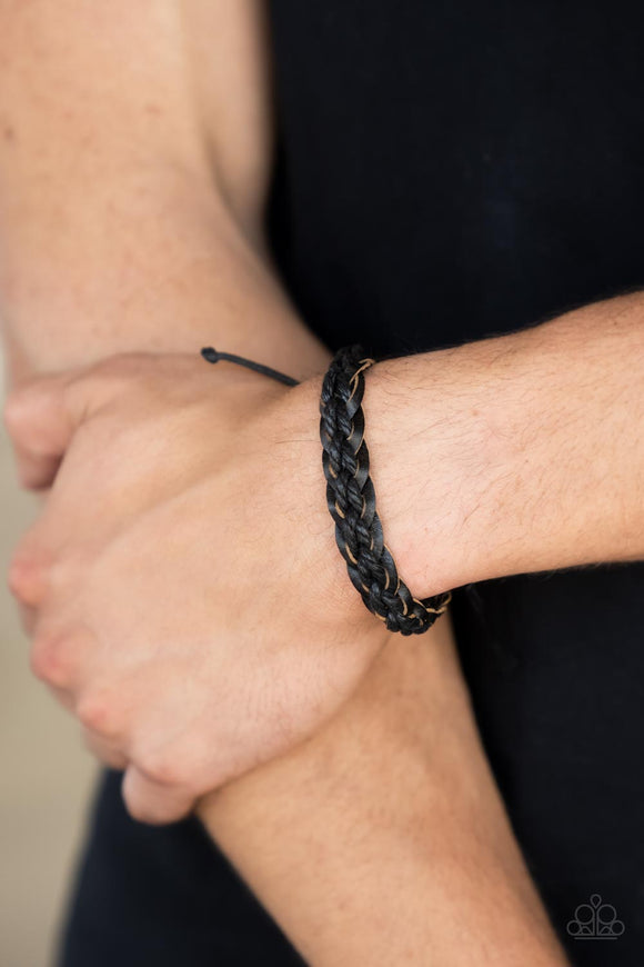 SoCal Scene - Black Pull String Bracelet