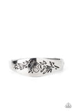 Fond of Florals - Silver Floral Stamped Hinge Bracelet