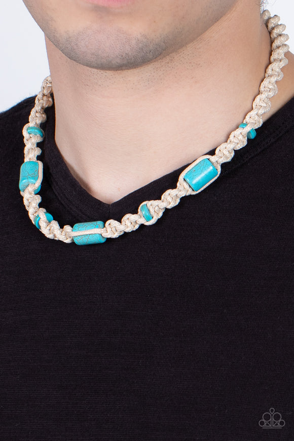 Explorer Exclusive - Blue Turquoise Macramé Unisex Urban Necklace